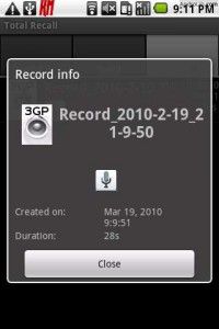 Total Recall Call Recorder Total Recall Call Recorder Android