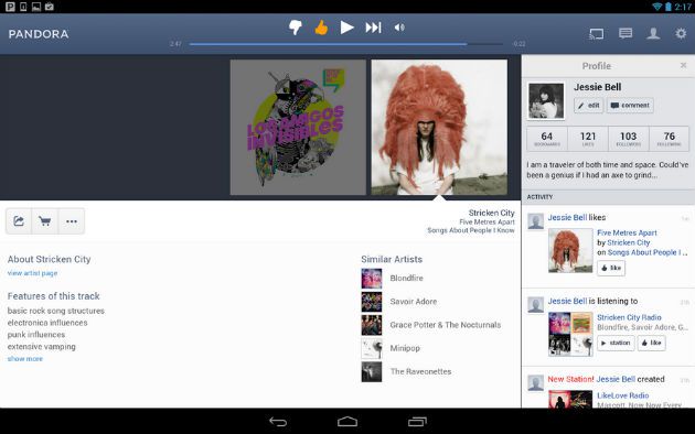 Pandora Radio app for Android