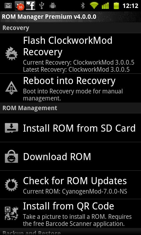 Downlaod ROM Manager Android update version 4.0 Download ROM Manager Android update version 4.0