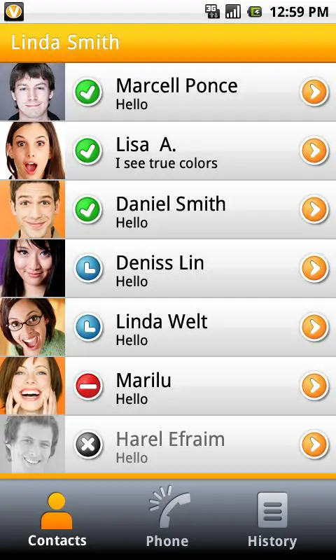 Screenshot of ooVoo Video Chat Android App