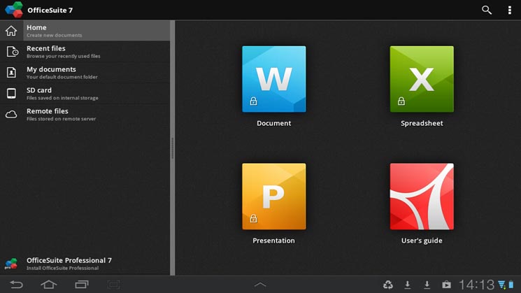 OfficeSuite 7 (PDF &amp; HD) andorid tablet app