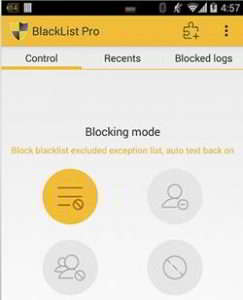 BlackList app for android devices