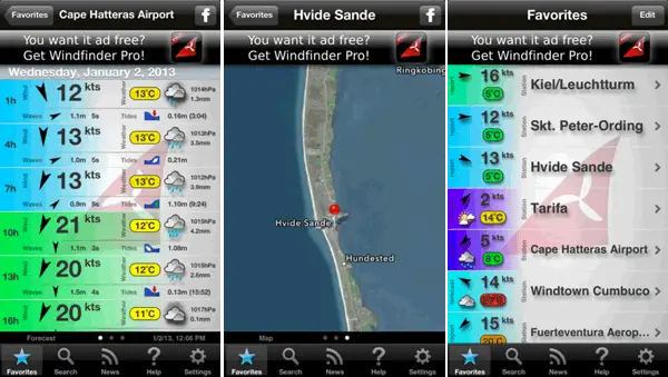 Windfinder iphone weather app