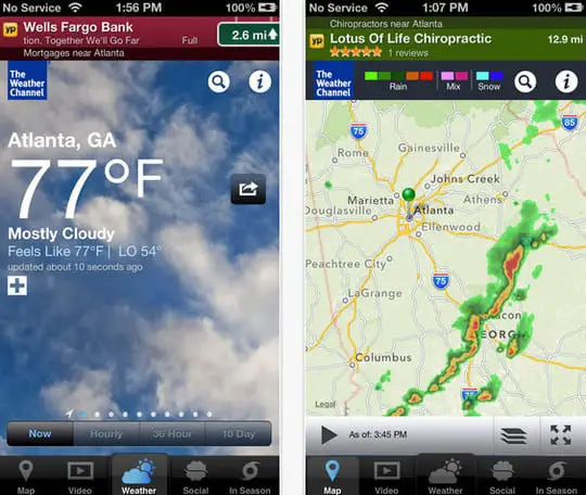 The Weather Channel - best weather app for iphone