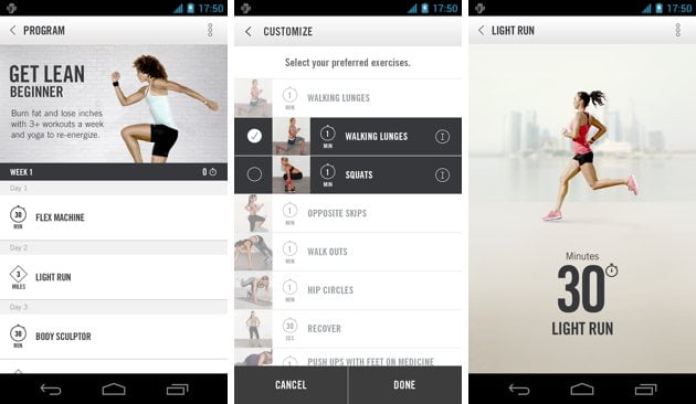 Nike Training Club android app