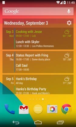 Event Flow Calendar Widget for Android