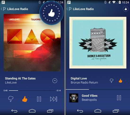 Pandora radio app