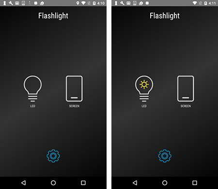 Privacy Flashlight app