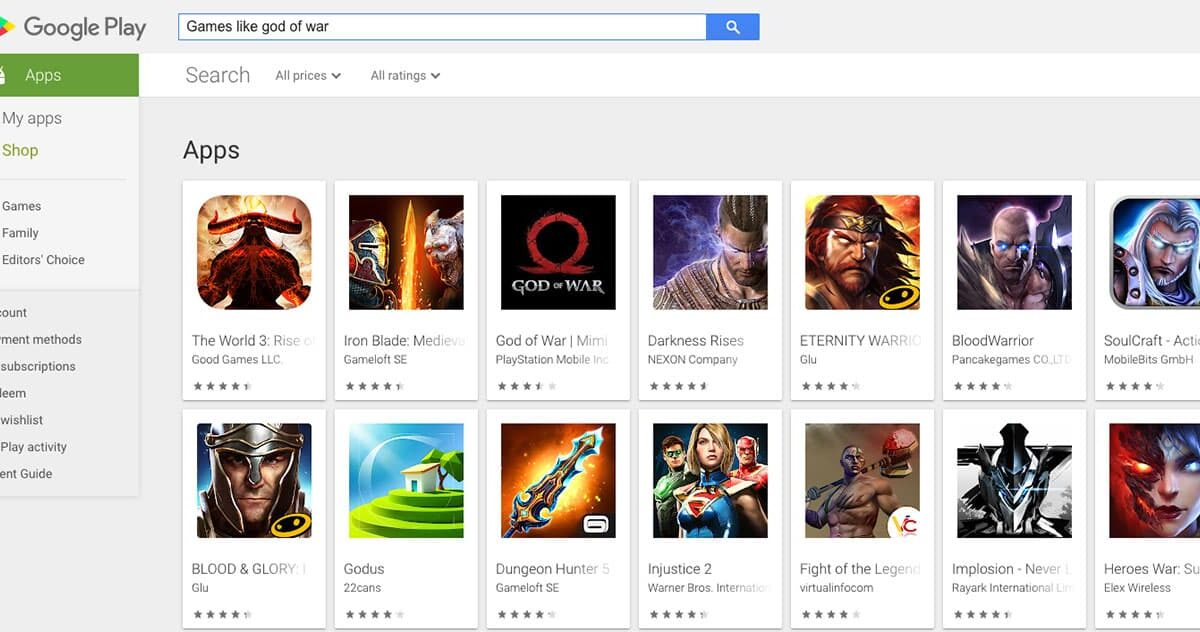 God of War like games on Android