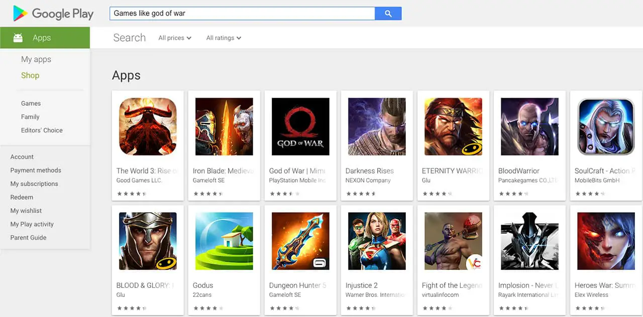 God Of War Mobile Android