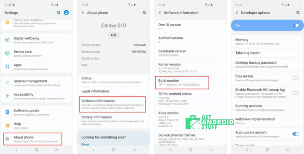 How to Enable Developer Options on android