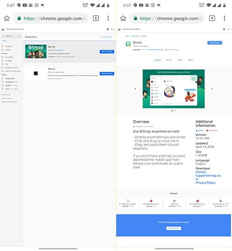 Bitmoji add-on for android
