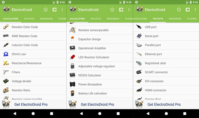 Electrodroid - electronics in your hand