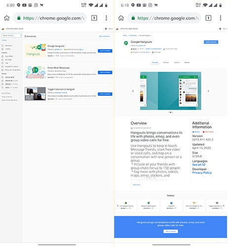 hangouts chrome extension