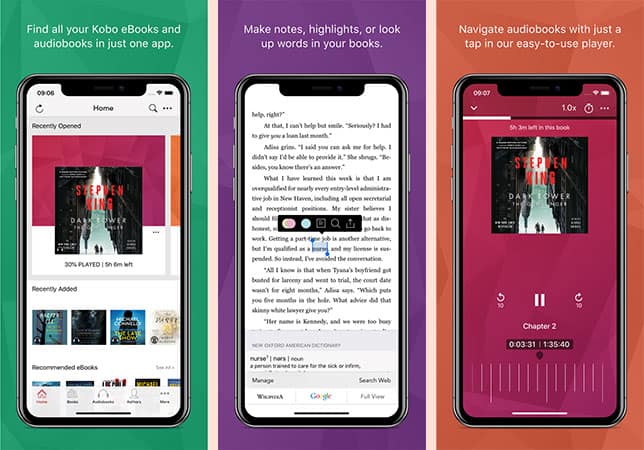 Kobo Books audible app for iphone