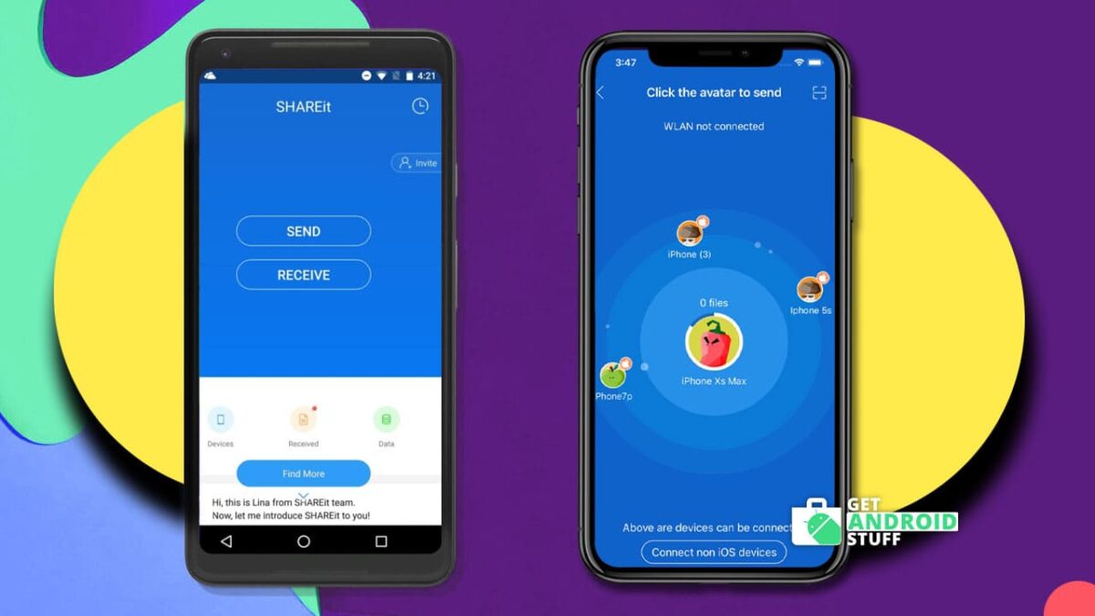 Share files between Android & iOS without WiFI
