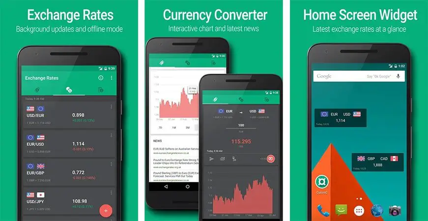 Exchange rate app android