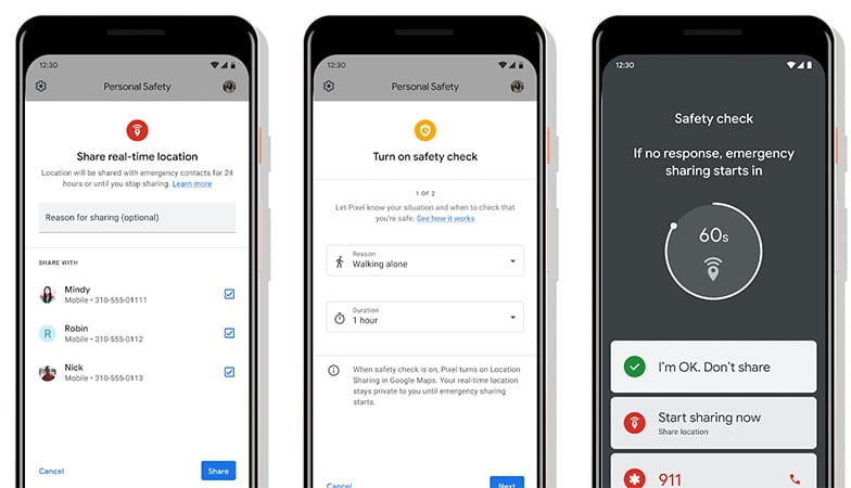 Personal Safety form google