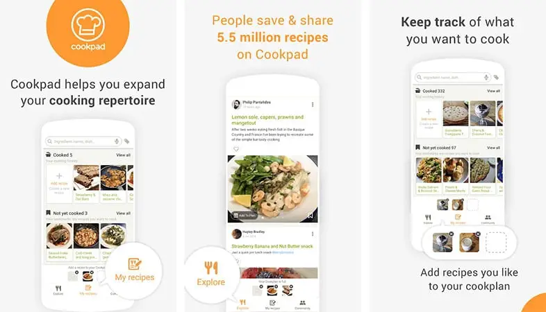home cooking recipe manager app