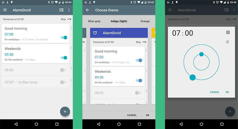AlarmDroid alarm clock app