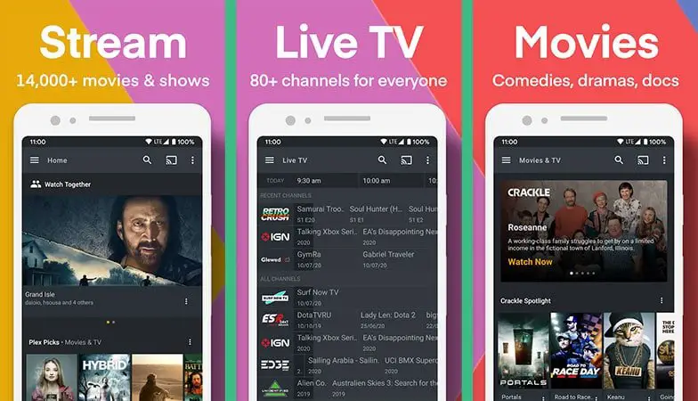 Plex: Stream Free Movies, Shows, Live TV for chromecast
