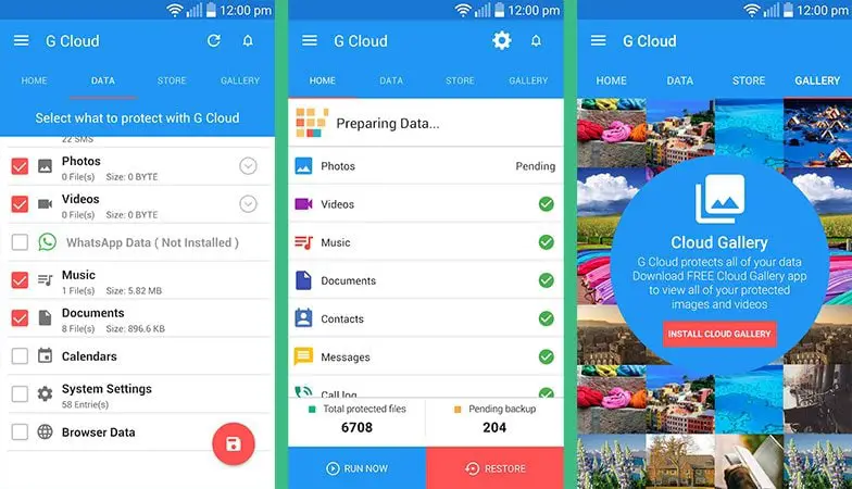 Android cloud backup solution