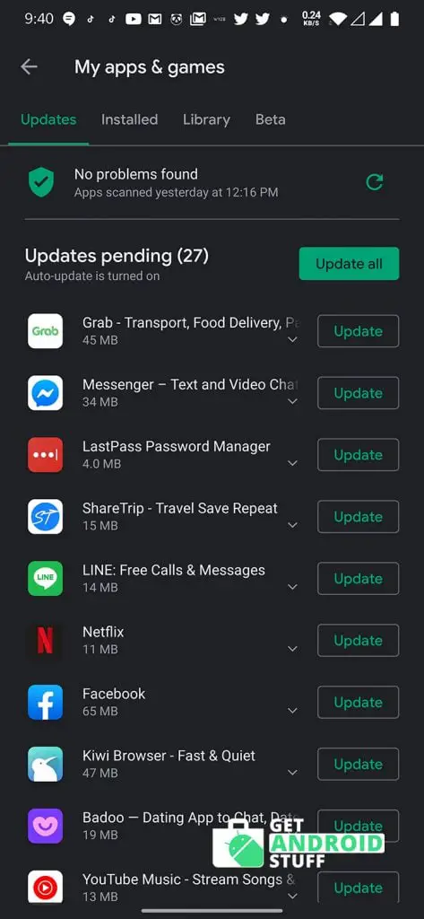 Update android apps for speed boost
