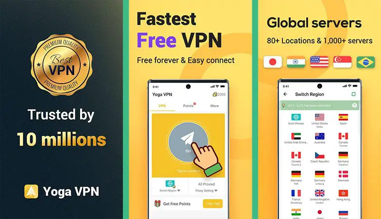 Yoga VPN - Free Unlimited & Secure Proxy & Unblock