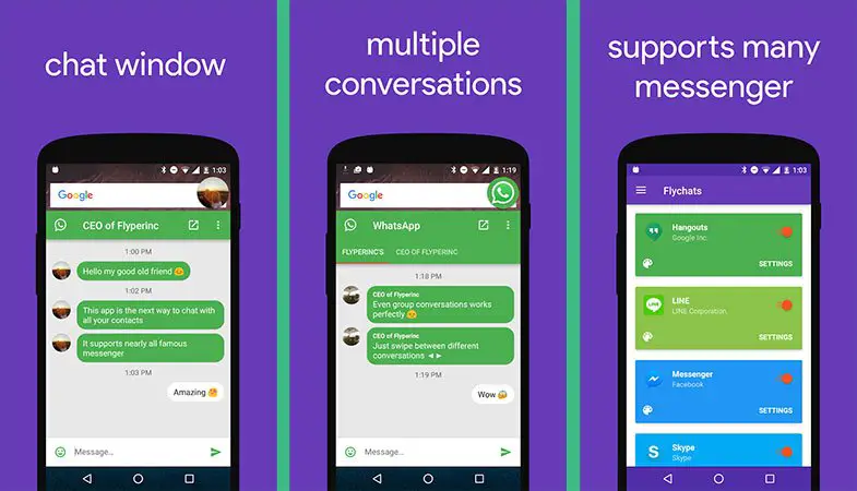 Flychat unified android messaging