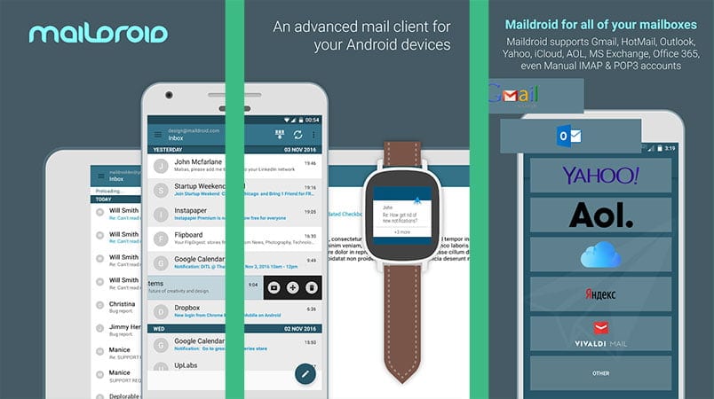 best email app for android that supports imap caldav