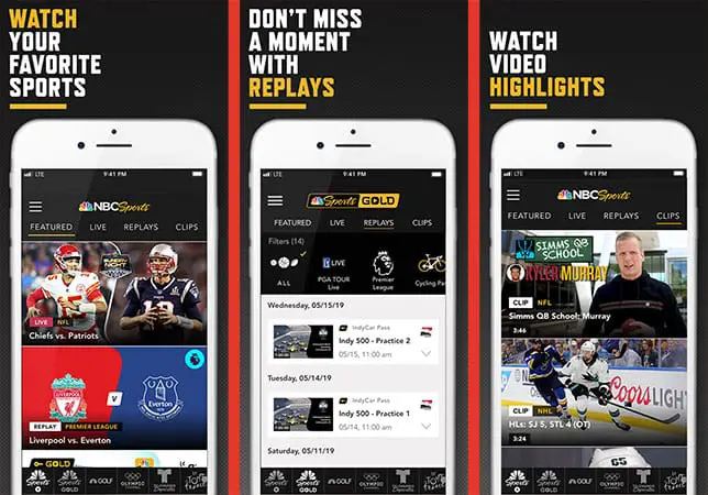NBC Sports app for iphone