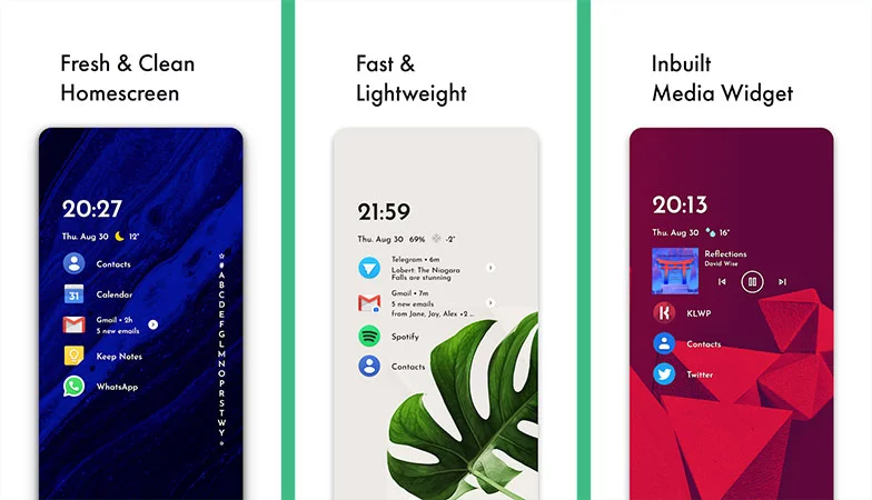 Niagara Launcher android theme app