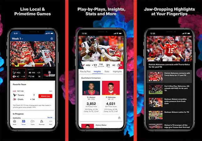 Official NFL app for iPhone
