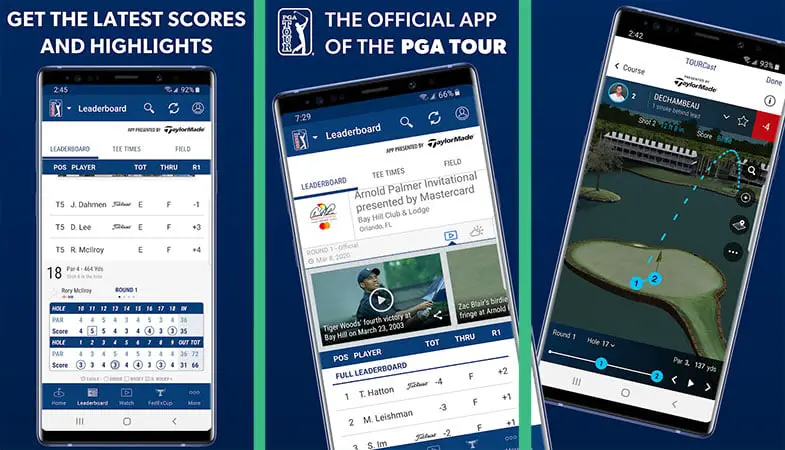 Live Golf Scores app - US & European Golf