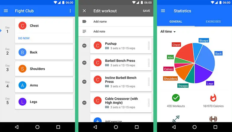 Progression Workout Tracker app