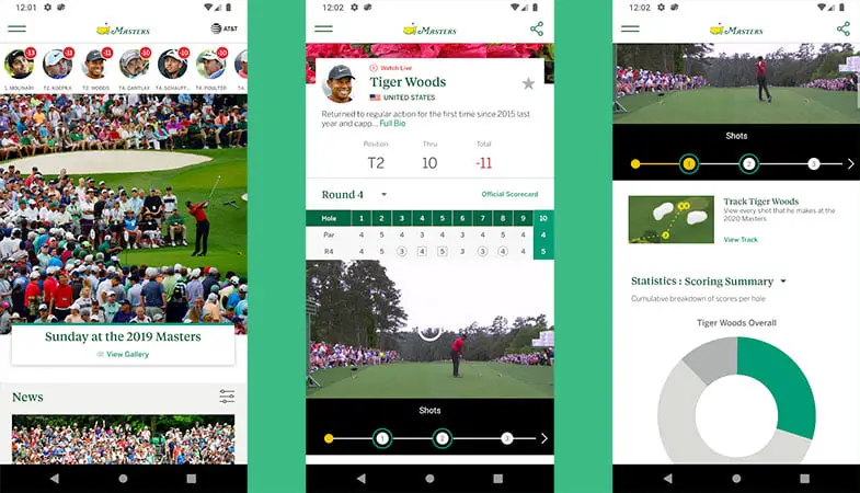 The Masters Golf Tournament app