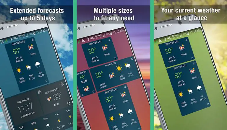 15 Best Free Android Weather Widgets In 2021 | Get Android Stuff