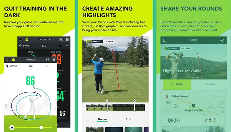 Zepp Golf Swing Analyzer app