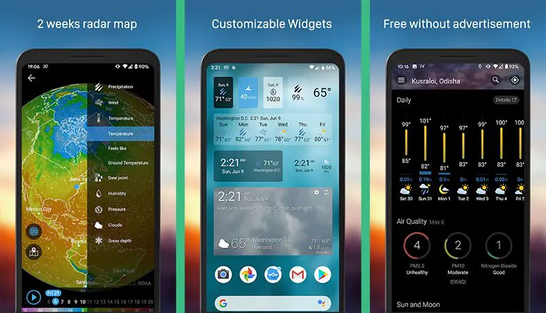 Weawow Weather app Widget for android