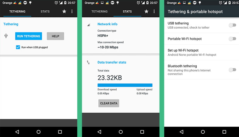 automatic usb tethering on android