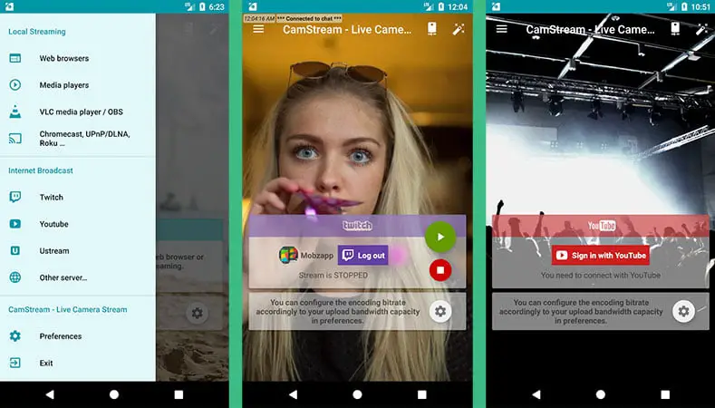 CamStream - Live Camera Streaming app