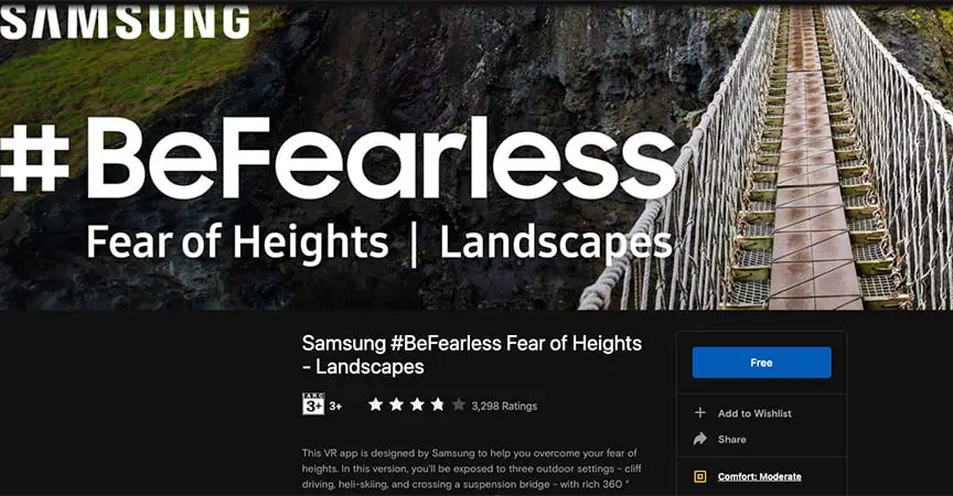 Samsung #BeFearless Fear of Heights VR app