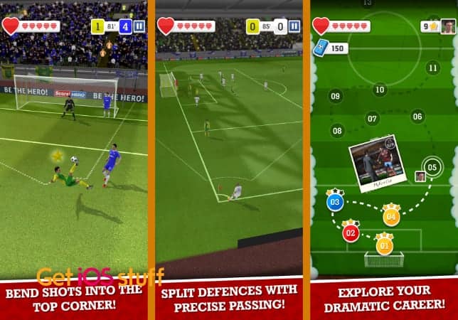 Score! Hero soccer game for iphone ipad