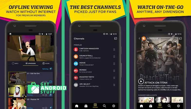 VRV best app to watch anime android