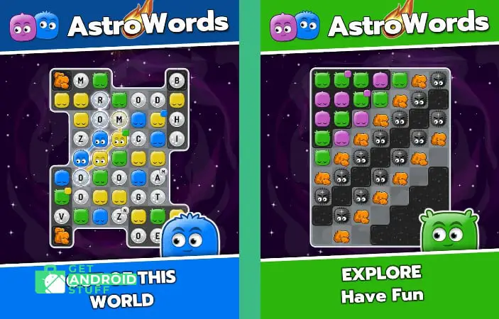 Astro Words matching word game