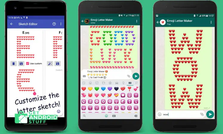 Emoji letter maker app