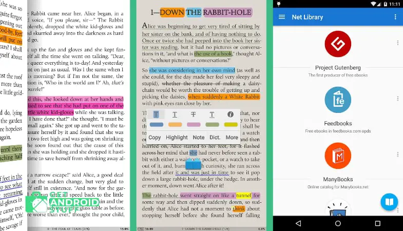 Moon+ Reader android ebook reader app