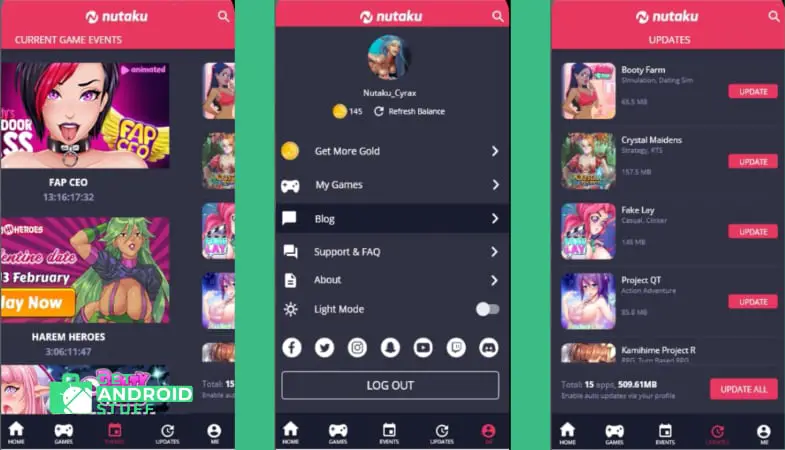 Nutaku android app for mature content