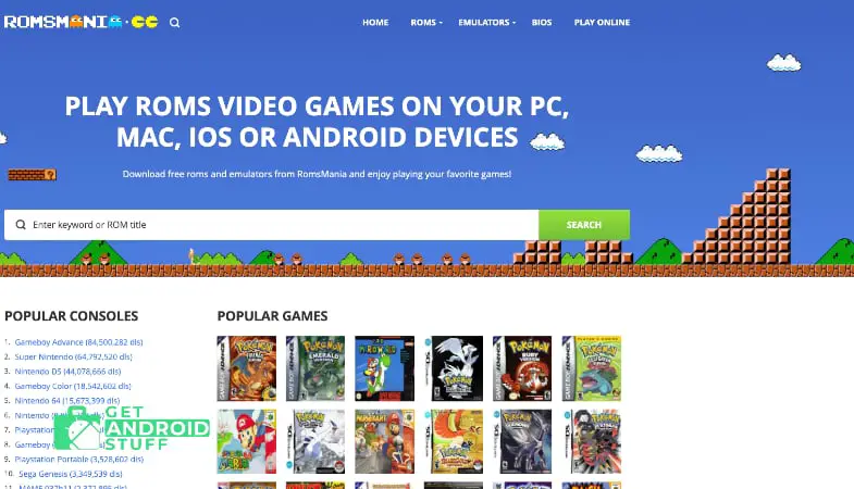 download classic games rom for android 