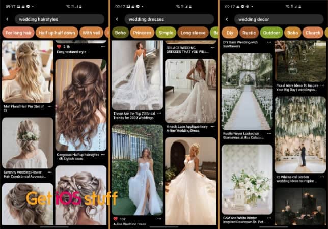pinterest wedding inspiration app